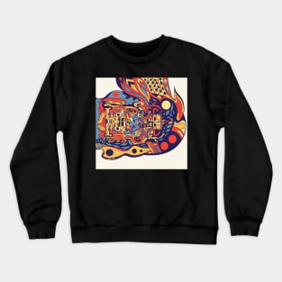 runaway mayan astronaut in ecopop alien ship Crewneck Sweatshirt